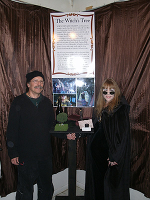Pic of Lady Passion and *Diuvei, 'Witch Tree' Exhibit